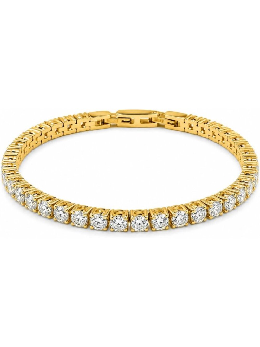 Elegant 14K Gold Plated Tennis Bracelet for Women, 3/4mm CZ Sparkle Jewelry
